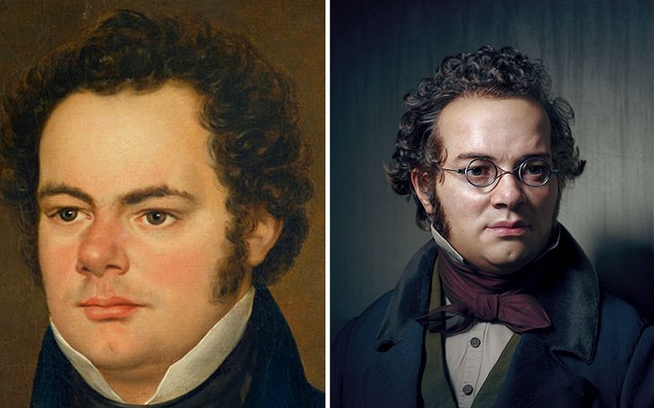 Retratos 3D De Personajes Famosos Franz Schubert
