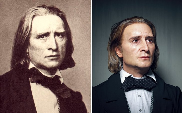 Retratos 3D De Personajes Famosos Franz Liszt