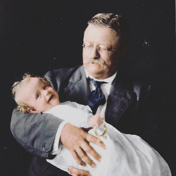 Fotos Antiguas a Color  Theodore Roosevelt