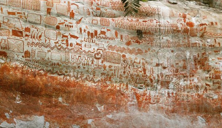Pinturas Rupestres Encontradas En El Amazonas Pinturas rupestres mural