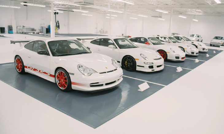 Colección De Automóviles Blancos De Porsche 911 GT3s 