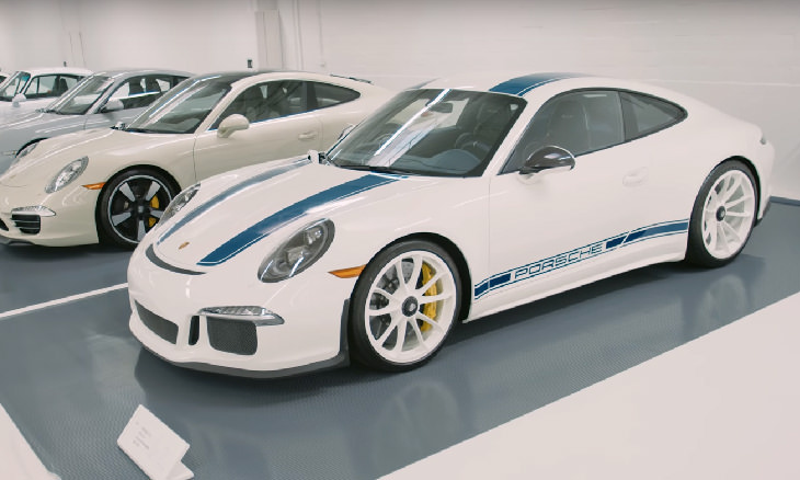 Colección De Automóviles Blancos De Porsche Assorted 911 Carreras y ediciones limitadas