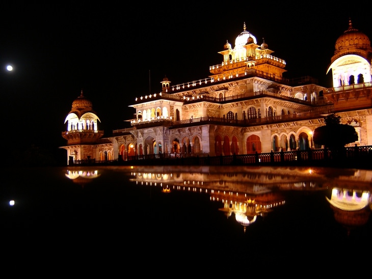 Jaipur The Albert Hall at night