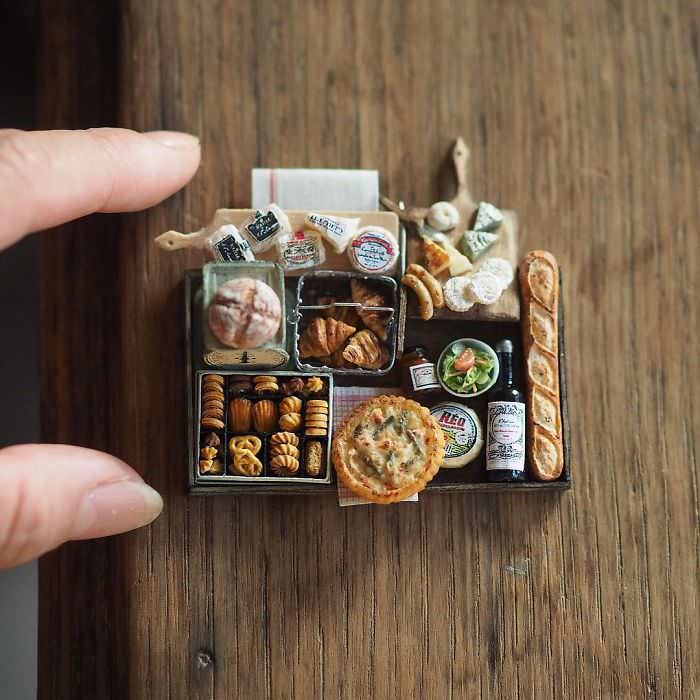 Impresionante Arte En Miniatura comida
