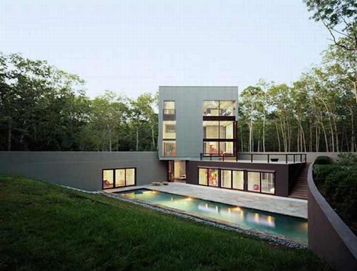 Una casa contemporánea, construida para minimizar la interferencia con la naturaleza - Long Island, EE. UU.