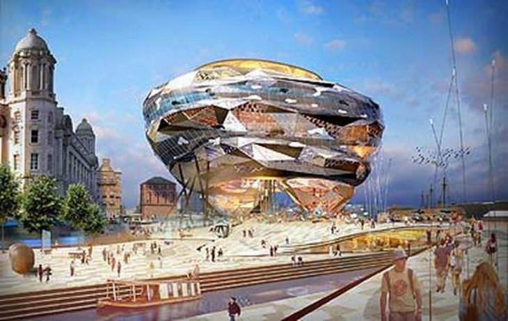 propuestas de edificios extravagantes La cuarta gracia / la nube en Liverpool, Inglaterra
