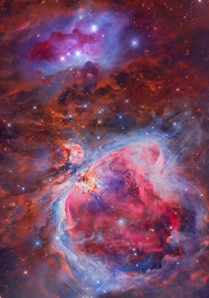 Fotografías de Astronomía Mosaico de la Nebulosa del Gran Orión y el Hombre Corriente de Miguel Angle García Borrella y Luis Romero Ventura