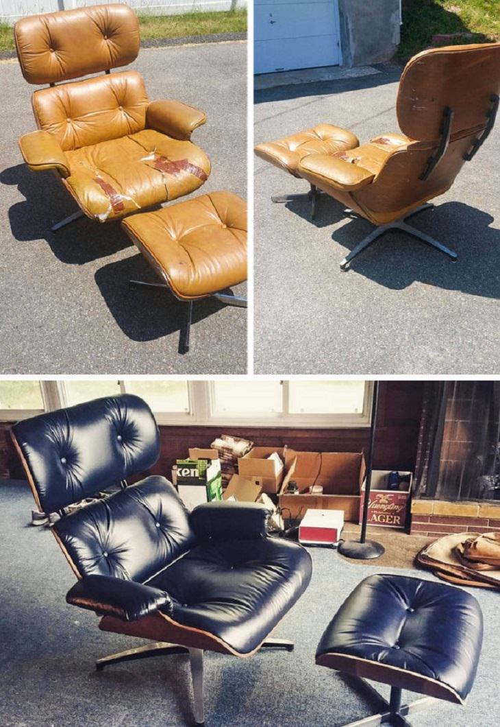 Objetos restaurados y quedaron como nuevos sillón vintage restaurado