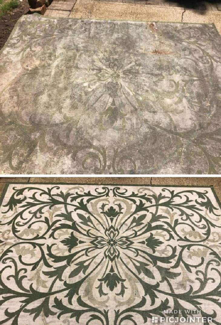 Objetos restaurados y quedaron como nuevos alfombra restaurada