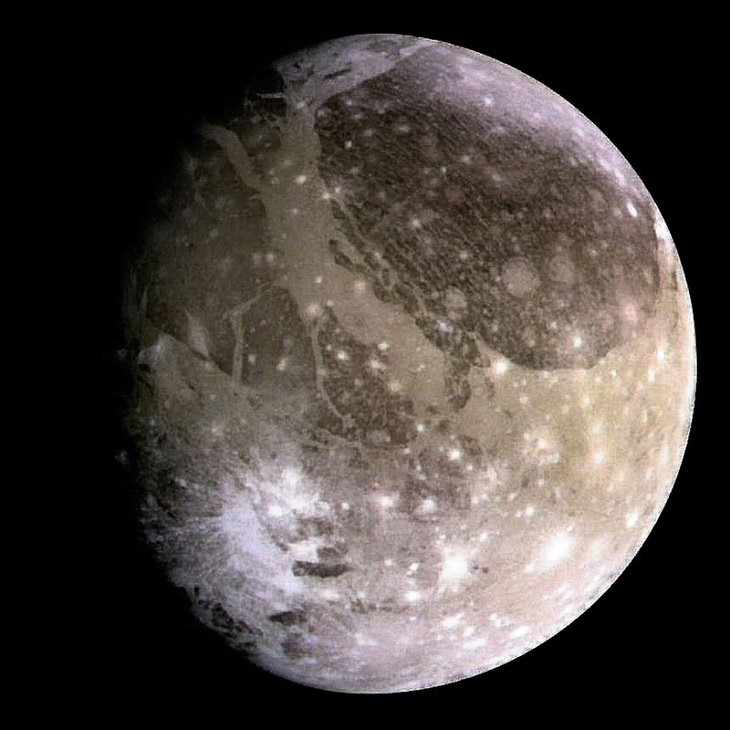 Las 4 lunas Galileanas de Júper Ganímedes