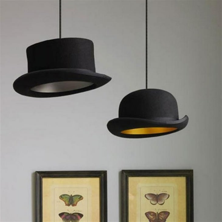 lámparas caseras Lámpara de sombrero de copa