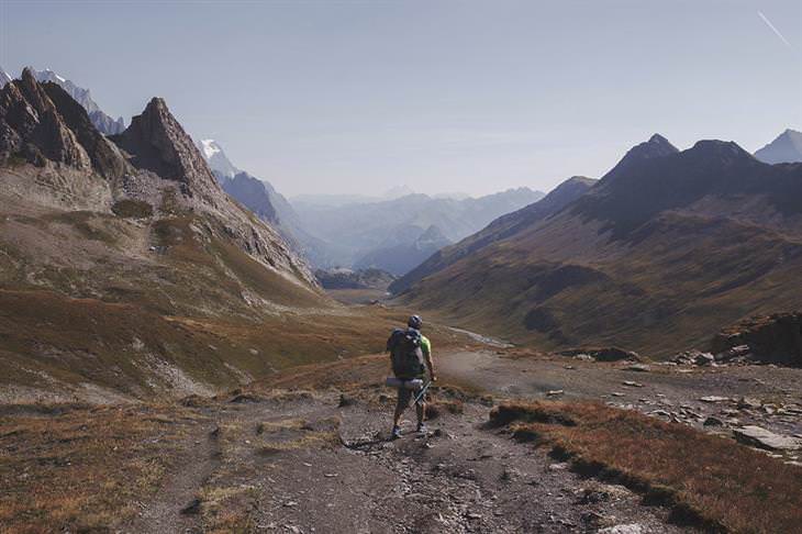 Mont Blanc Col de la Seigne, un área neutral entre las fronteras de Francia e Italia, a 2.516 metros sobre el nivel del mar