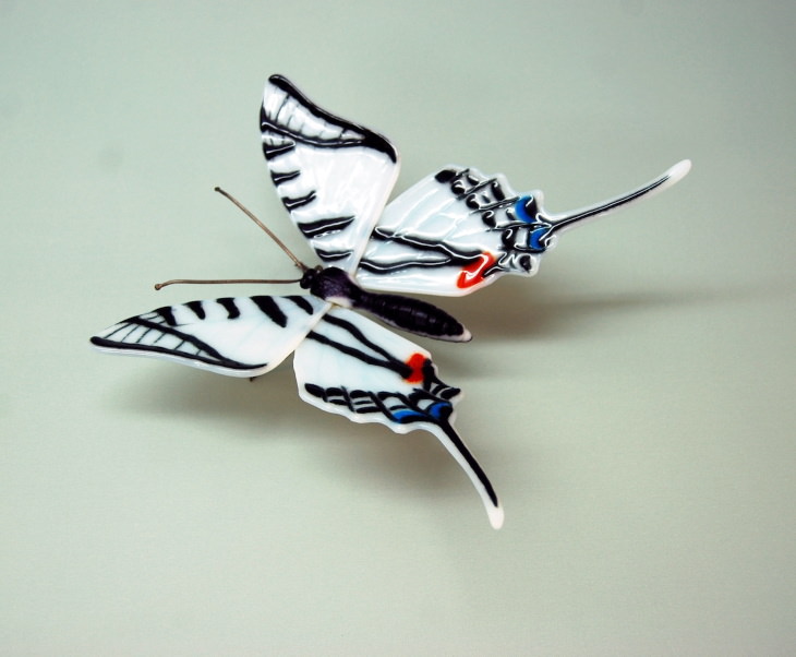 Arte en cristal  Mariposa cebra
