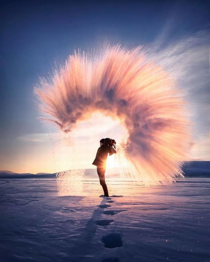 Imágenes de Julius Kähkönen un hombre parado en el hielo