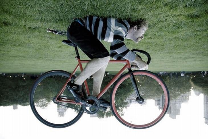 15 Ilusiones Ópticas bicleta al revés