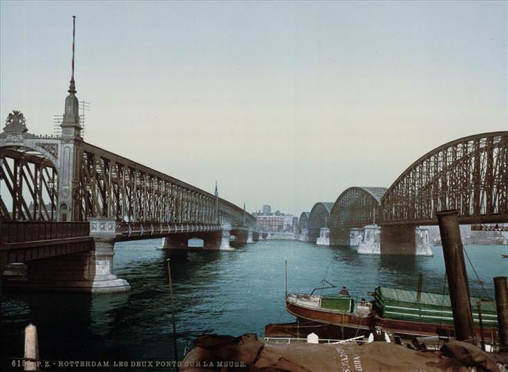  13. Dos puentes sobre el Mosa, Rotterdam.