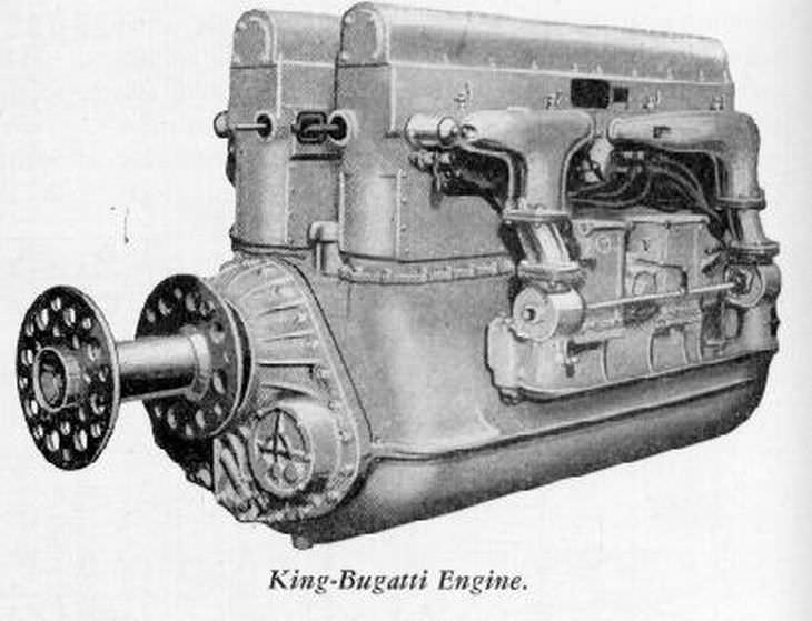 Diseño Bugatti U-16 motor de avión