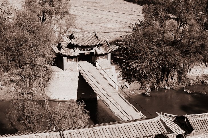 Inventos de la dinastía Han Puente colgante