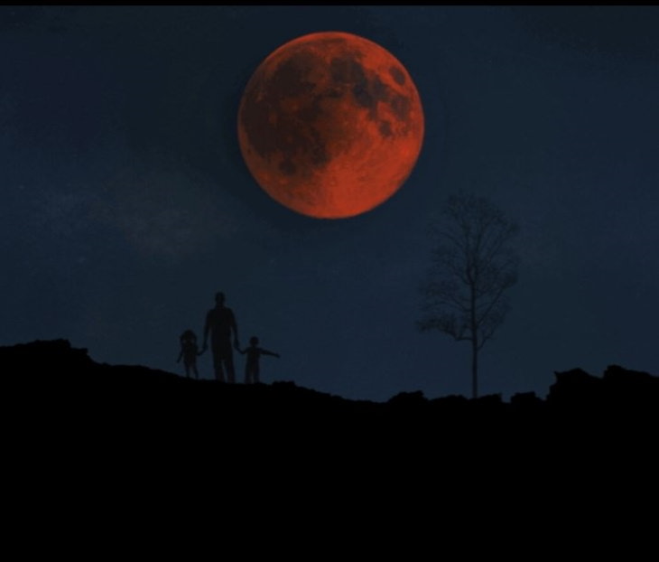 La Luna de las Flores tenía un tono rojo en Weston, Florida, EE. UU.