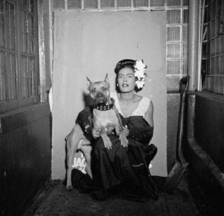 Un retrato de Billie Holiday y Mister tomado en Nueva York en 1947