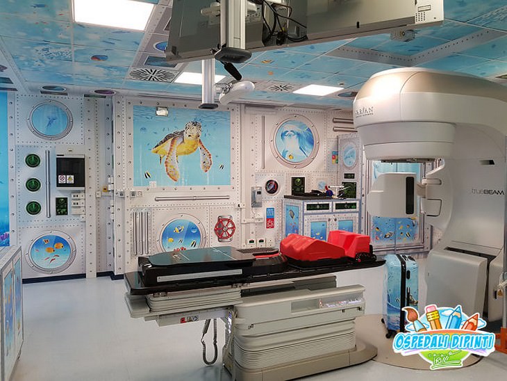 Hermosos murales en hospitales tomografía