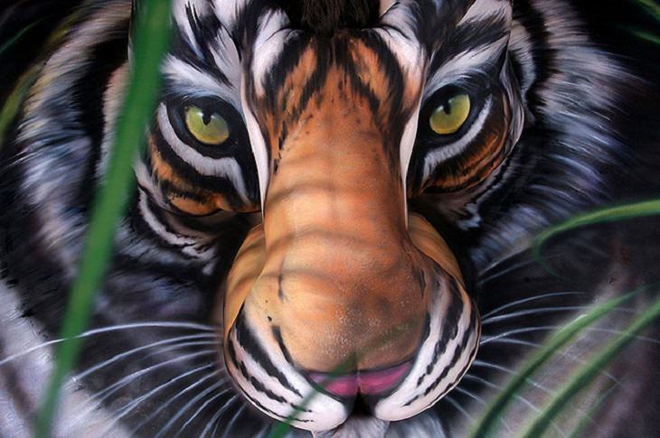 arte coporal tigre