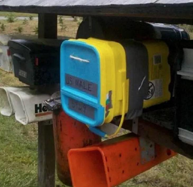 Ingeniosas y divertidas reparaciones buzón de correo improvisado con un bote de pintura