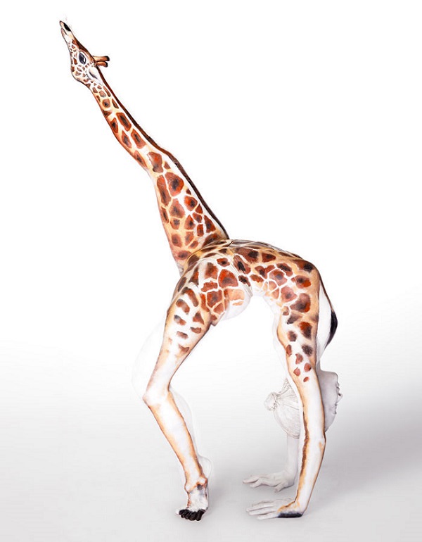 arte corporal jirafa