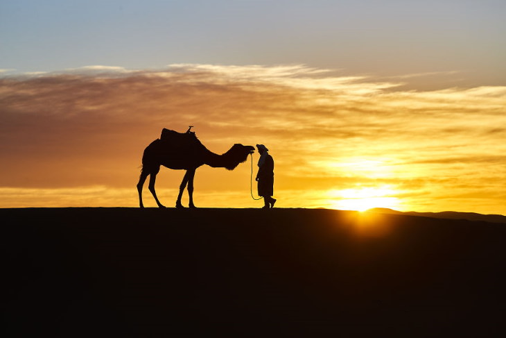 14. ¿Qué mejor manera de celebrar el final de un viaje que conocer la puesta de sol en el Sahara?