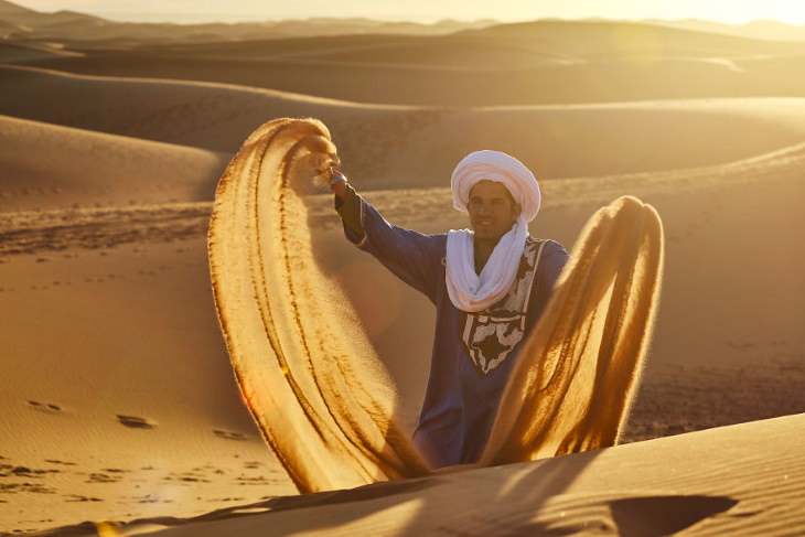 4. Durante el día, las temperaturas en el desierto en Marruecos pueden subir a un extremo de 57 ° C 