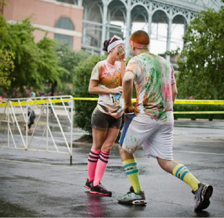 Después de un maratón lleno de color, le esperaba una sorpresa 