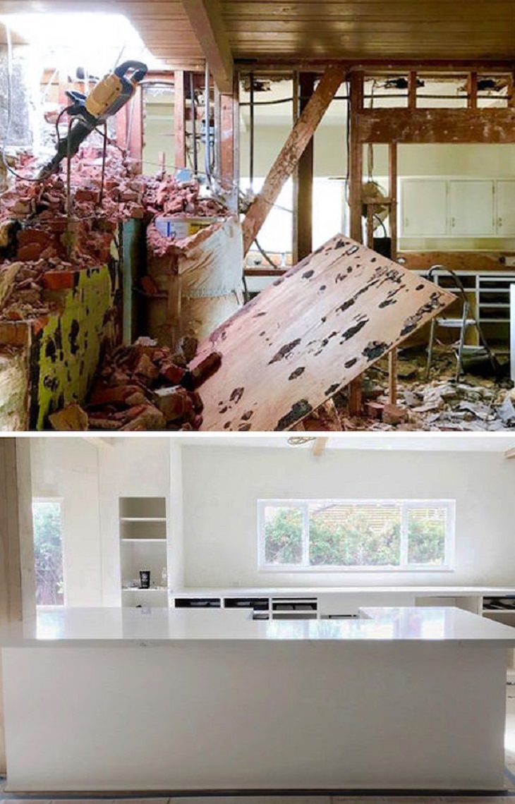 Antes y Después de renovaciones caseras renovación completa de cocina