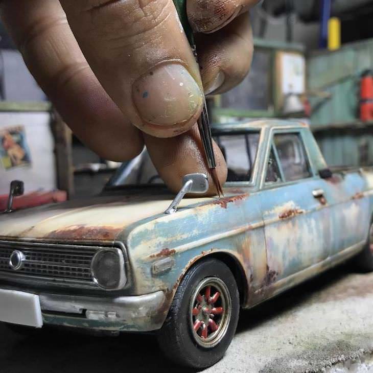 El Arte Realista De Eddie Putera detallado de auto