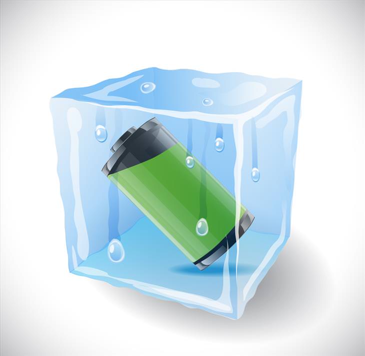 Mitos sobre tecnología Poner una batería en el congelador puede extender su vida útil