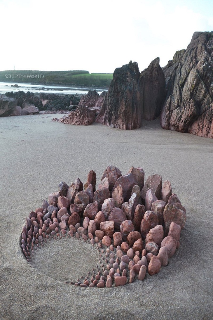 Beach stone Art rocky shape