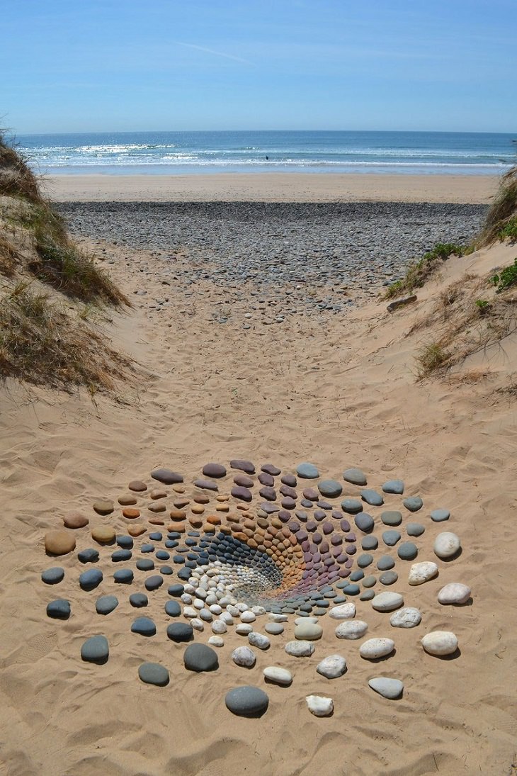 Beach stone Art pattern