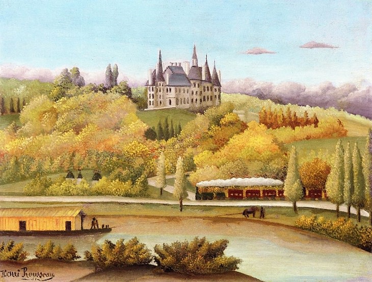  16. Paisaje a orillas del Marne (también conocido como otoño), 1888, ahora en el Museo de Bellas Artes de Houston