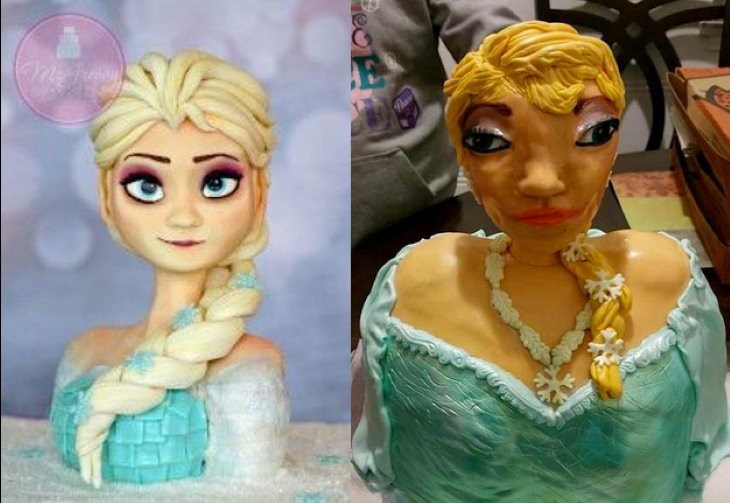 Imágenes fallos repostería pastel de Elsa de Frozen