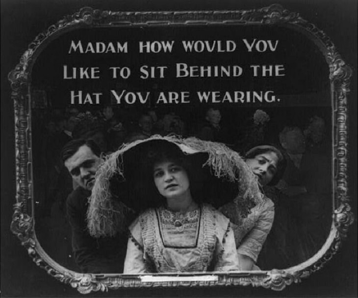 fotos antiguas Un cartel de etiqueta de cine de 1912