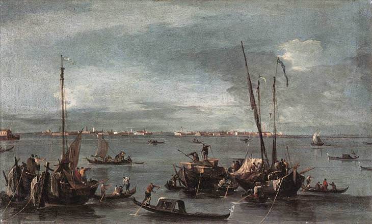 Francesco Guardi La laguna de Venecia vista desde la Fondamenta Nuova (1765-70)