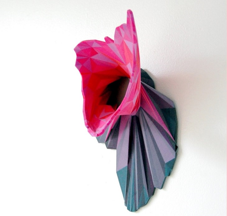 El Magnífico Arte En 3-D De Matthew Plummer Fernandez bella en rosa y púrpura