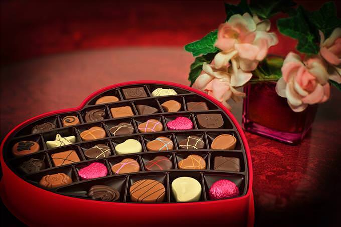 romantic box of chocolates