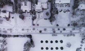 Find the difference: snowy houses from above