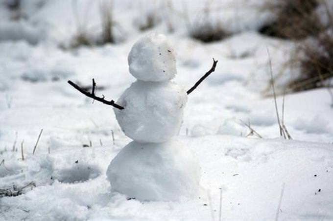 A small snowman
