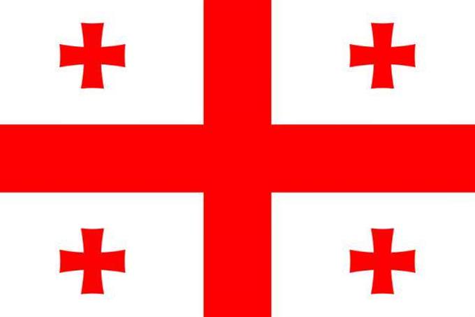 bandera con cruz grande y 4 pequeñas