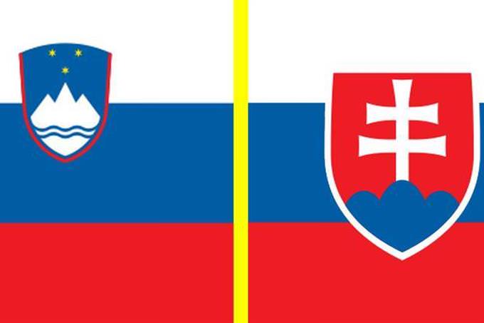 Trivia: Flag of Slovenia and Flag of Slovakia side by side
