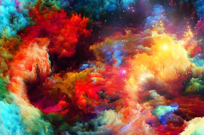 colorful abstract galaxy