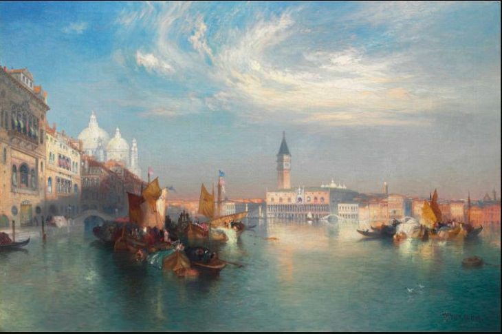 Pinturas de Thomas Moran La entrada al Gran Canal (1900)