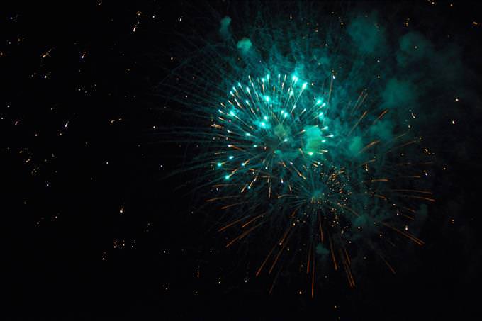 turquoise fireworks