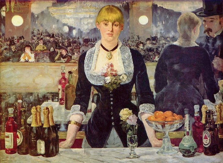 Arte Impresionista De Édouard Manet Un bar en el Folies-Bergère, 1881-1882